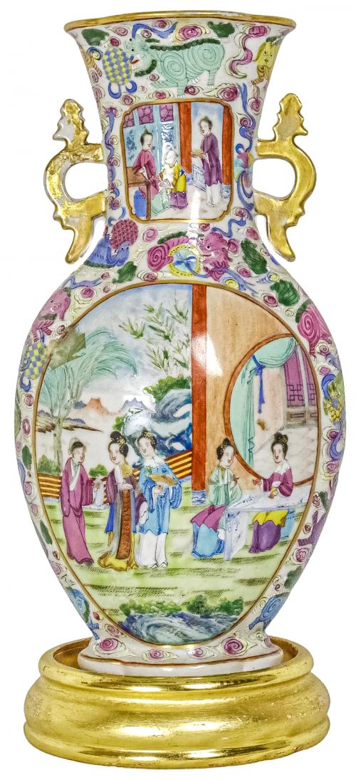 JARRÓN DE PORCELANA CHINA DEL PRIMER TERCIO DE SIGLO XX
