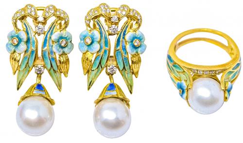 ADEREZO DE ESTILO MODERNISTA CON BRILLANTES