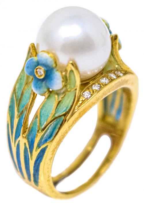 ADEREZO DE ESTILO MODERNISTA CON BRILLANTES