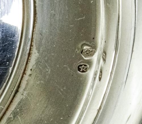 LÁMPARA TIPO QUINQUÉ EN PLATA DEL ÚLTIMO CUARTO DEL S.XX