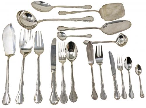 CUBERTERÍA EN PLATA DEL ÚLTIMO CUARTO DEL S.XX