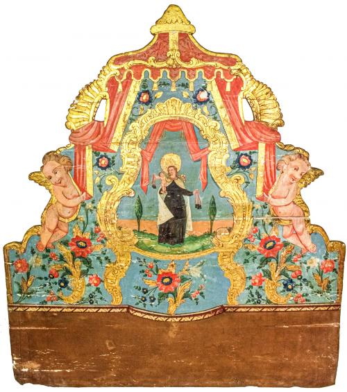 CABEZAL DE CAMA OLOTINA DEL ÚLTIMO TERCIO DE S. XVIII