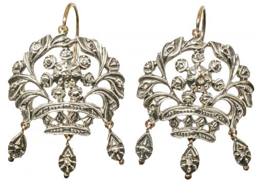 PENDIENTES GIRANDOLE DEL S.XIX