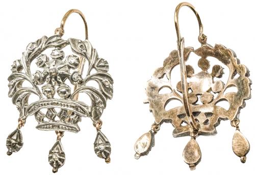 PENDIENTES GIRANDOLE DEL S.XIX