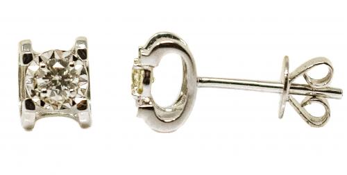 PENDIENTES SOLITARIO CON BRILLANTE