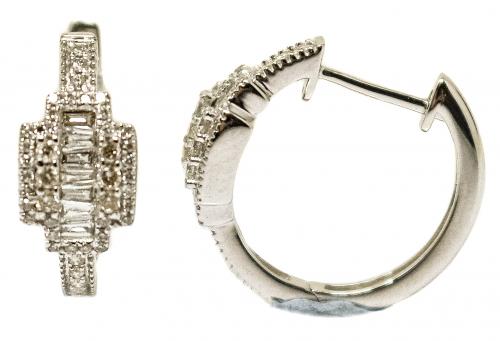PENDIENTES MEDIA CRIOLLA CON DIAMANTES