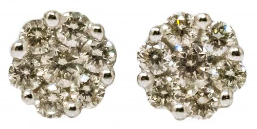 PENDIENTES ROSETÓN CON BRILLANTE