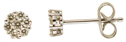 PENDIENTES ROSETÓN CON BRILLANTE