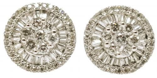 PENDIENTES ROSETÓN CON DIAMANTES