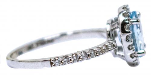ANILLO ROSETÓN CON TOPACIO AZUL