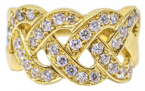 ANILLO ANCHO CON BRILLANTES
