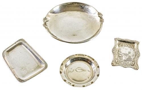 CUATRO PLATITOS DE PLATA DE LOS AÑOS 60/70