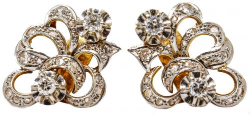 PENDIENTES CON DIAMANTES AÑOS 40