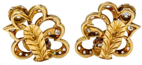 PENDIENTES CON DIAMANTES AÑOS 40