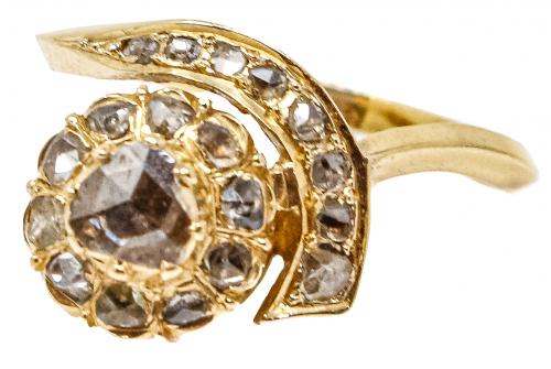 SORTIJA ROSETÓN CON DIAMANTES DEL S.XIX