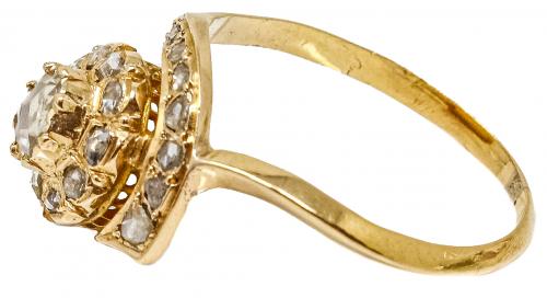 SORTIJA ROSETÓN CON DIAMANTES DEL S.XIX