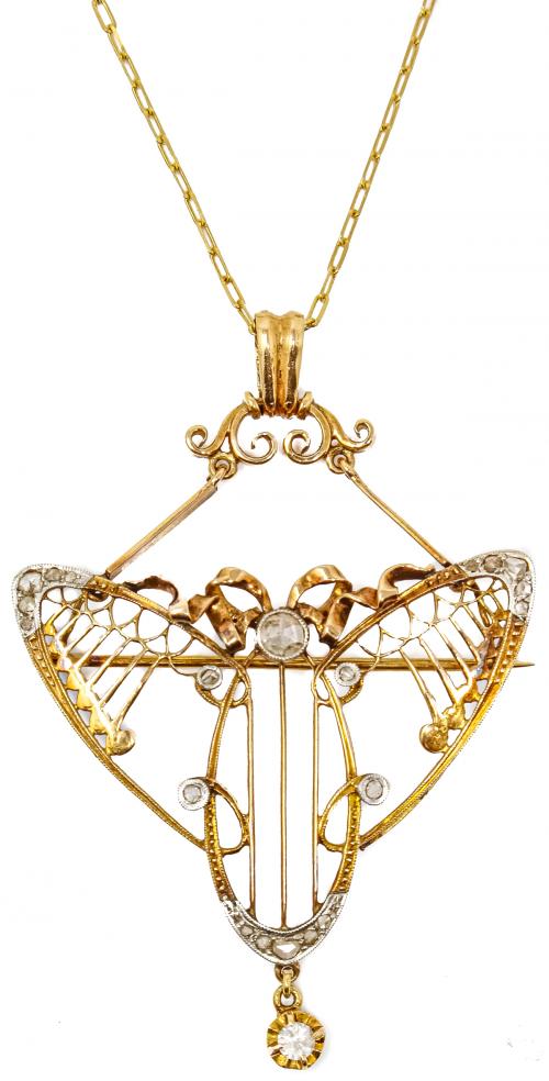 COLGANTE BROCHE DE FINALES DEL S.XIX