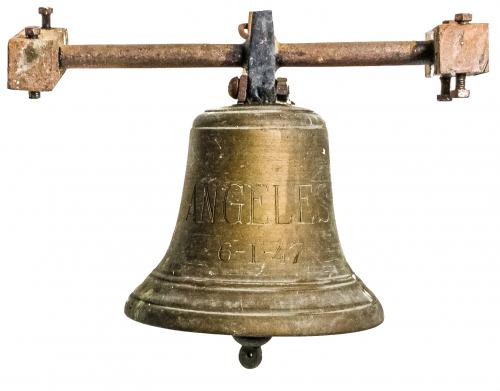 CAMPANA EN HIERRO DE MEDIADOS DEL S.XX