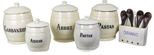CONJUNTO DE TARROS DE COCINA DE PRINCIPIOS DEL S.XX