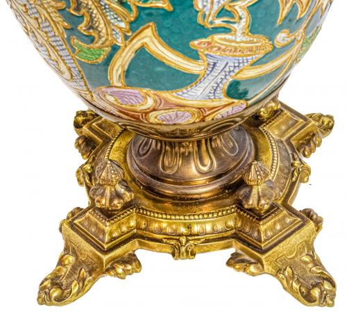 GRAN JARRÓN EN PORCELANA FRANCESA DE FINALES S.XIX
