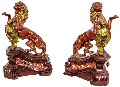 PAREJA DE MORILLOS DE CHIMENEA DEL PRIMER TERCIO DEL S.XX
