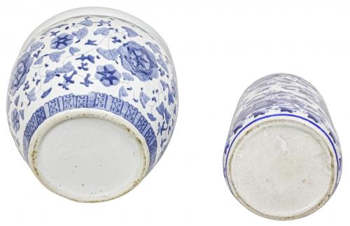 PARAGÜERO Y JARDINERA EN PORCELANA ORIENTAL 