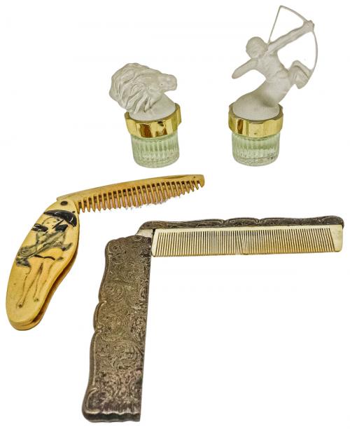 CONJUNTO DE PIEZAS DE TOCADOR Y ESTUCHES DE PERFUME
