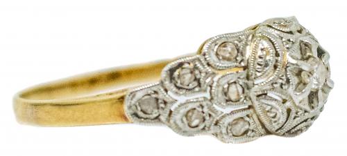 SORTIJA CON DIAMANTES DE PPS. DEL S.XX