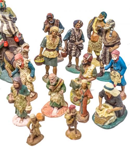 CONJUNTO DE FIGURAS DE PESEBRE DE LOS AÑOS 50/60