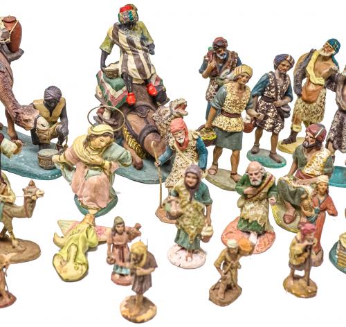CONJUNTO DE FIGURAS DE PESEBRE DE LOS AÑOS 50/60