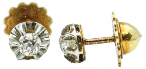PENDIENTES CON DIAMANTES DE PPS. S.XX