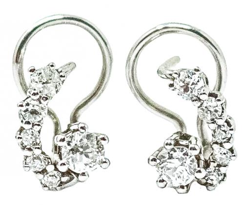 PENDIENTES CON BRILLANTES DE LOS AÑOS 60
