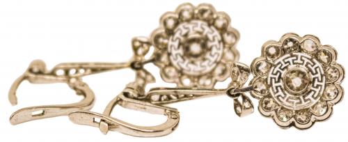 PENDIENTES CON DIAMANTES DE PPS. DEL S.XX