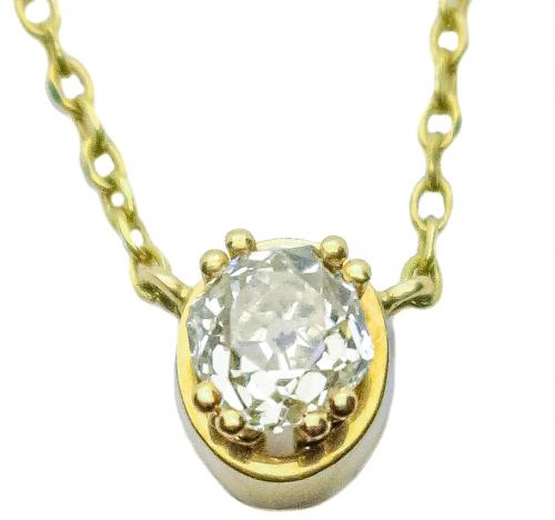 GARGANTILLA SOLITARIO CON DIAMANTE DE PPS. S.XX