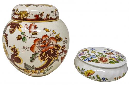 TÍBOR Y CAJITA DE PORCELANA INGLESA