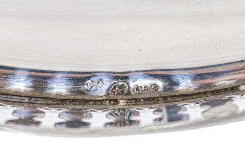 CENTRO DE MESA EN PLATA DE MEDIADOS DEL S.XX