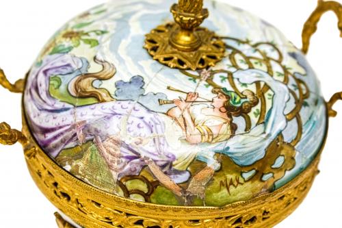 CAJA EN PORCELANA SÈVRES DE PRINCIPIOS DEL S.XX