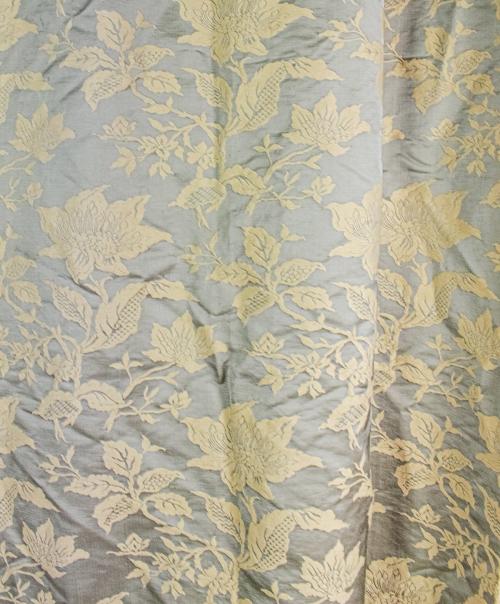 CORTINAS EN SEDA ADAMASCADA DE MEDIADOS DEL S.XX