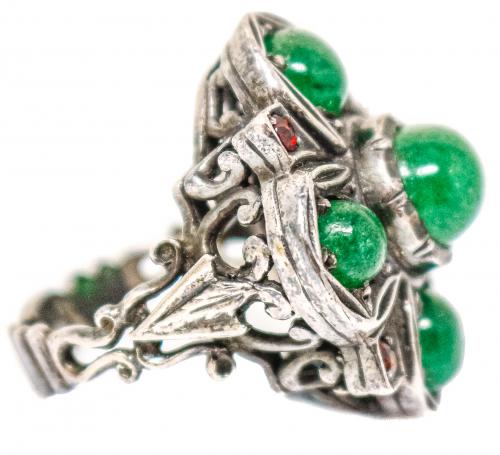 ANILLO ROSETÓN DE PLATA