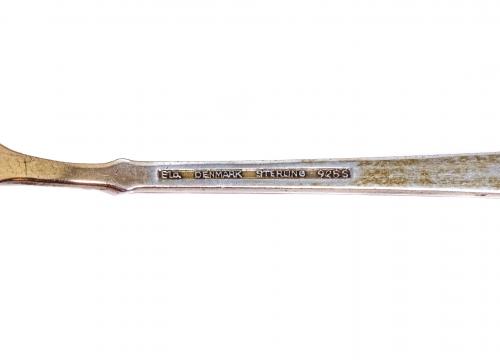 SEIS CUCHARITAS EN PLATA DANESA 