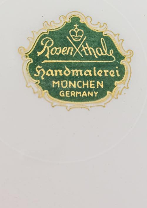 BANDEJA Y JARRÓN DE PORCELANA ALEMANA DE LOS AÑOS 60
