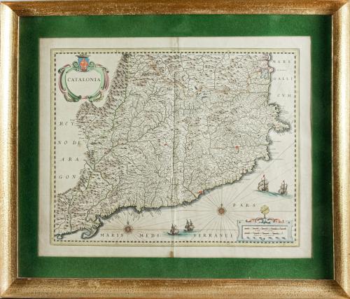 MAPA DE CATALUÑA CIRCA 1652
