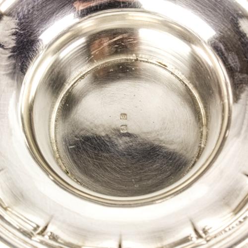 PAREJA DE CENTROS DE PLATA Y CRISTAL