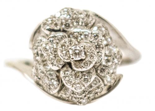 ANILLO FLOR CON BRILLANTES