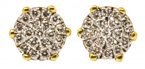 PENDIENTES ROSETÓN CON BRILLANTES