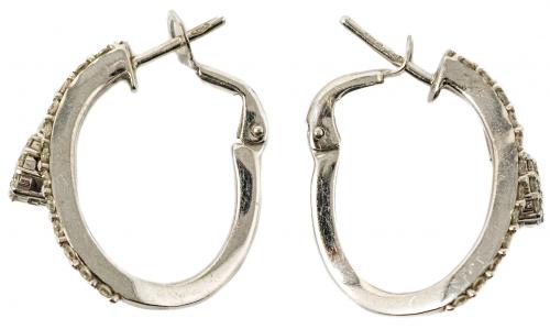 PENDIENTES MEDIA CRIOLLA CON BRILLANTES
