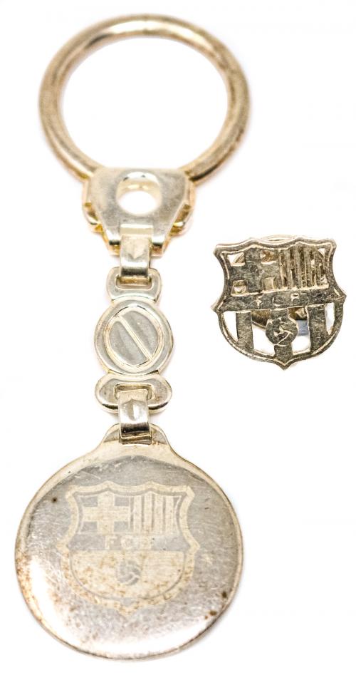 LLAVERO Y PIN DEL "BARÇA" EN PLATA