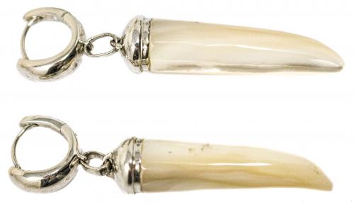 PENDIENTES EN PLATA Y NÁCAR