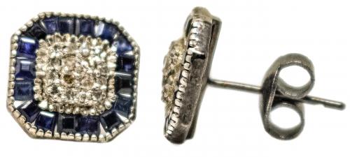 PENDIENTES BOTÓN EN PLATA