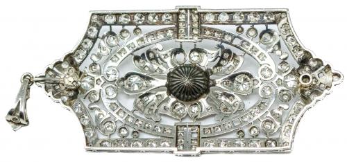 COLGANTE BROCHE CON DIAMANTES DE PPS. DEL S.XX
